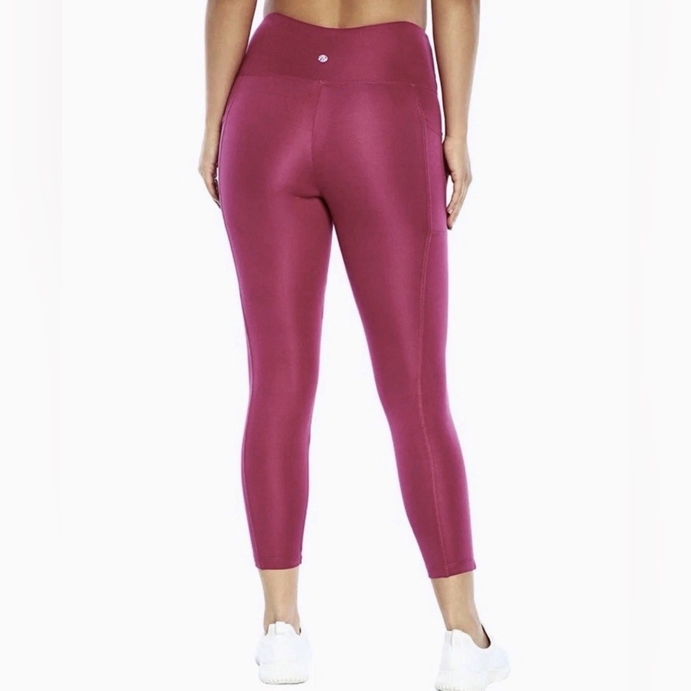 Bally Total Leggings High Rise Pocket Jogging Yoga Fitness Fuchsia Size S - Picture 4 of 11